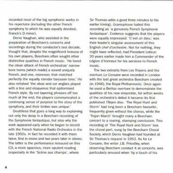 CD Sir Thomas Beecham: Symphonie Fantastique / Overture: "Le Corsaire" / Les Troyens - Trojan March & Royal Hunt & Storm