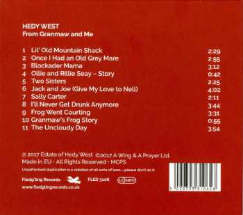 CD Hedy West: From Granmaw And Me