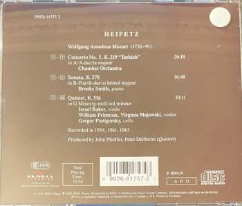 CD Wolfgang Amadeus Mozart: Concerto No.5, Sonata K.378, Quintet K.516