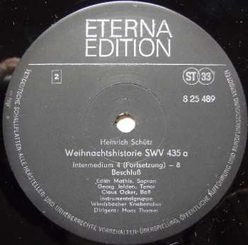 LP Heinrich Schütz: Weihnachtshistorie