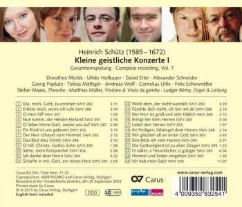 CD Heinrich Schütz: Kleine Geistliche Konzerte I