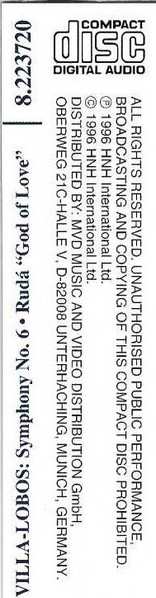 CD Slovak Radio Symphony Orchestra: Symphony No. 6; Ruda "Dio D'amore", Symphonic Poem And Ballet