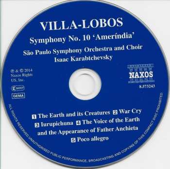 CD Heitor Villa-Lobos: Symphony No.10 'Ameríndia'