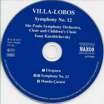 CD Heitor Villa-Lobos: Symphony No. 12