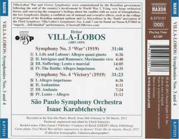 CD Heitor Villa-Lobos: Symphony Nos. 3 And 4