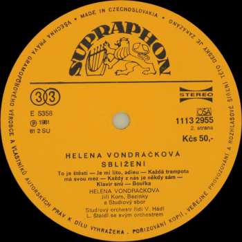 LP Helena Vondráčková: Sblížení