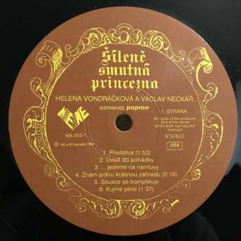 LP Helena Vondráčková: Šíleně Smutná Princezna