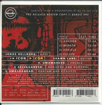 CD Jonas Hellborg: Icon - A Transcontinental Gathering
