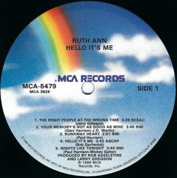 LP Ruth Ann: Hello It's Me
