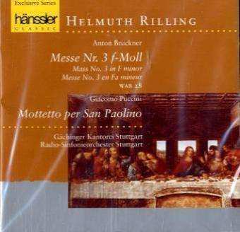 CD Giacomo Puccini: Messe Nr. 3 F-Moll / Mottetto Per San Paolino