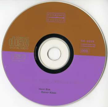CD Rainer Maria Klaas: Music For Bass Clarinet And Piano