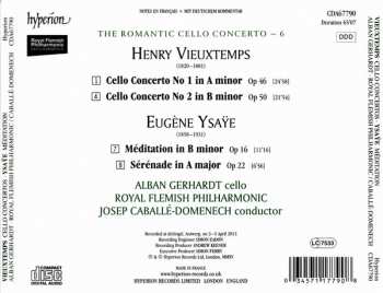 CD Alban Gerhardt: Cello Concerto No 1 Op 46 • Cello Concerto No 2 Op 50 • Méditation Op 16 • Sérénade Op 22