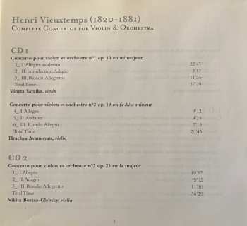 3CD/Box Set Henri Vieuxtemps: Complete Violin Concertos
