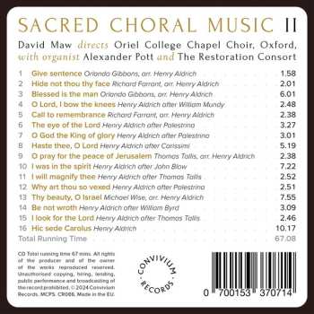 CD Henry Aldrich: Sacred Choral Music II