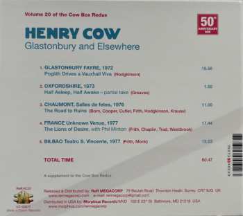 CD Henry Cow: Glastonbury And Elsewhere DIGI