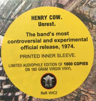 LP Henry Cow: Unrest LTD