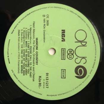 LP Henry Mancini And His Orchestra And Chorus: Mancini Country