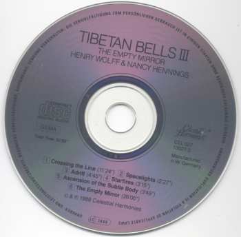 CD Henry Wolff & Nancy Hennings: Tibetan Bells III (The Empty Mirror)