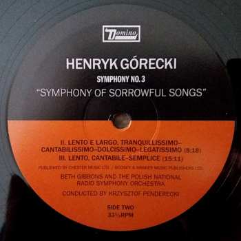 LP Krzysztof Penderecki: Symphony No. 3 (Symphony Of Sorrowful Songs) Op. 36