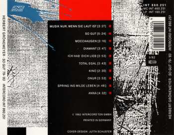 CD Herbert Grönemeyer: So Gut '79-'83