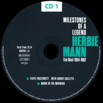 10CD/Box Set Herbie Mann: Milestones Of A Legend - The Best 1954-1962