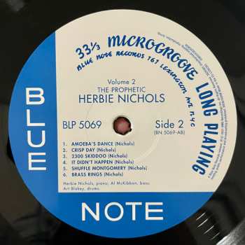 LP Herbie Nichols Trio: The Prophetic Herbie Nichols Vol. 1 & 2
