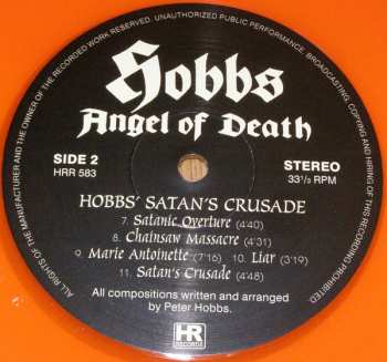 LP Hobbs Angel Of Death: Hobbs' Satans Crusade CLR