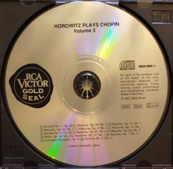 CD Frédéric Chopin: Horowitz Plays Chopin Vol. 3