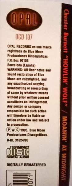 CD Howlin' Wolf: Moanin' At Midnight