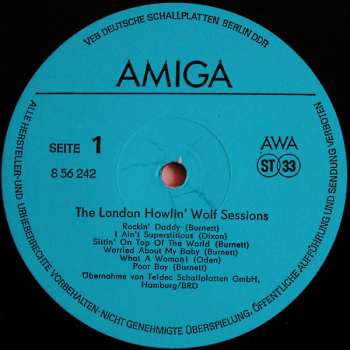 LP Howlin' Wolf: The London Howlin' Wolf Sessions