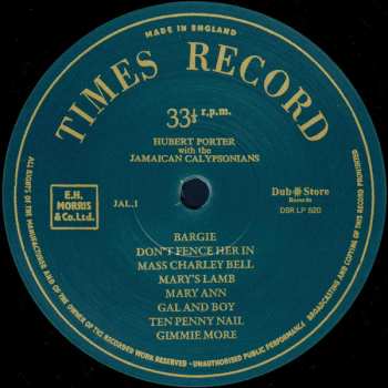 LP Hubert Porter: Calypsos From Jamaica