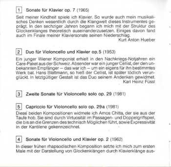 CD Kurt Anton Hueber: Musik Für Cello Und Klavier