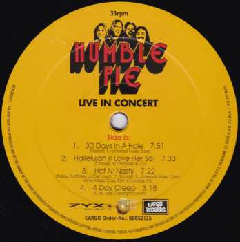LP Humble Pie: Live In Concert