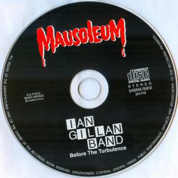 CD Ian Gillan Band: Before The Turbulence DIGI