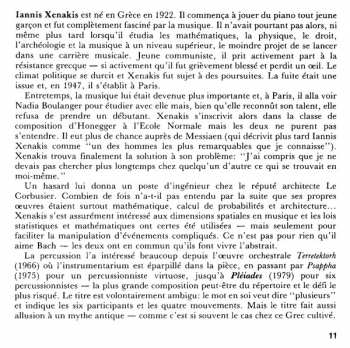CD Iannis Xenakis: Pléiades · Psappha
