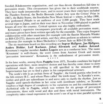 CD Iannis Xenakis: Pléiades · Psappha