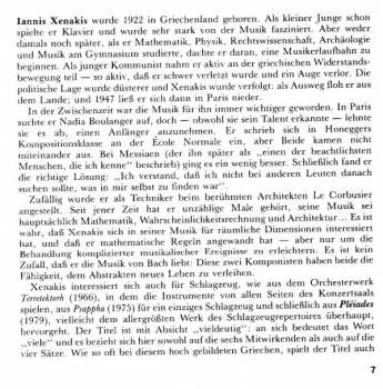 CD Iannis Xenakis: Pléiades · Psappha