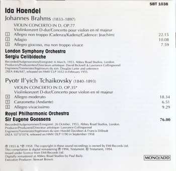CD The London Symphony Orchestra: Brahms/Tchaikovsky - Violin Concertos