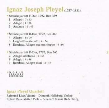 SACD Ignaz Pleyel: Hidden Gems Vol. 1 (Streichquartette Ben 359-360-361)
