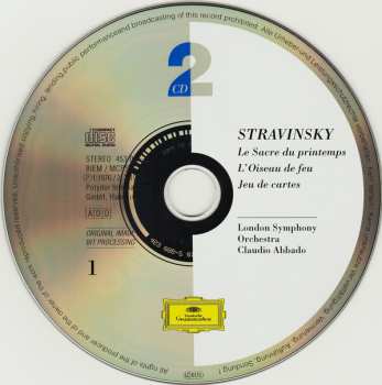 2CD Igor Stravinsky: Le Sacre Du Printemps · The Firebird · Pétrouchka · Pulcinella · Jeu De Cartes