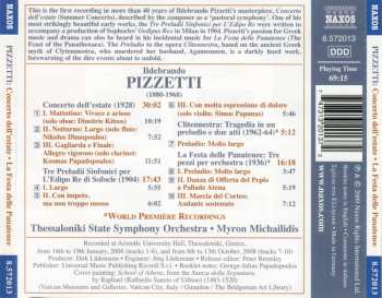 CD Ildebrando Pizzetti: Concerto Dell'Estate • L'Edipo Re • Clitennestra • La Festa Delle Panatenee