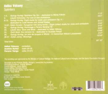 CD Ildikó Vékony: Splinters