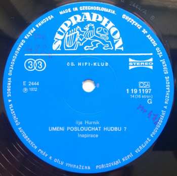 8LP Ilja Hurník: Umění Poslouchat Hudbu (8xLP+BOX+BOOKLET)