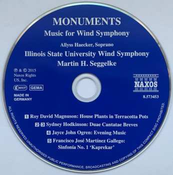 CD Illinois State University Wind Symphony: Monuments