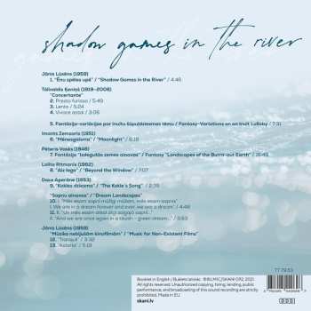 CD Ilona Meija: Shadow Games In The River: Chamber Music By Latvian Composers For Flute, Cello And Piano