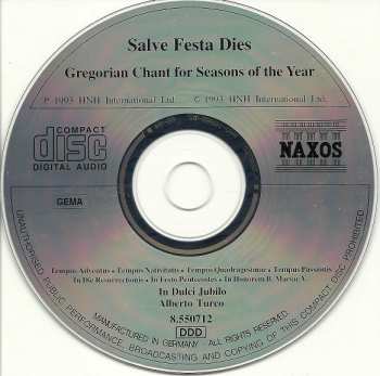 CD In Dulci Jubilo: Salve Festa Dies. Gregorian Chant For Seasons Of The Year (Female Voices)