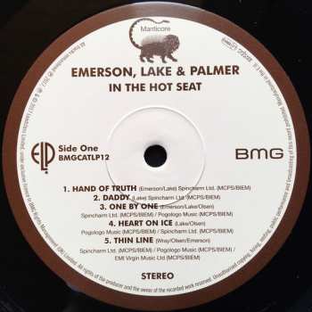 LP Emerson, Lake & Palmer: In The Hot Seat