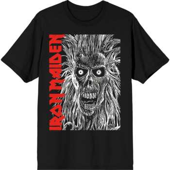 Merch Iron Maiden: Tričko Eponymous Face Red Logo Iron Maiden