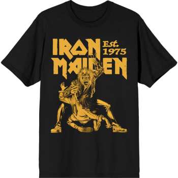 Merch Iron Maiden: Tričko Est. 1975 Claw Yellow Graphic