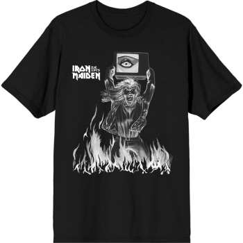 Merch Iron Maiden: Tričko Est. 1975 Holy Smoke Flames Crop